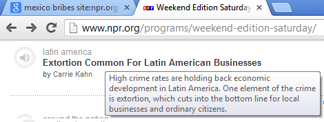 NPR Bribery in Mexico Story